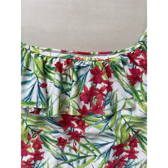 Cabana Del Sol Swim One Piece Swimsuit Multicolor Floral Swimwear - Picture 8 of 11